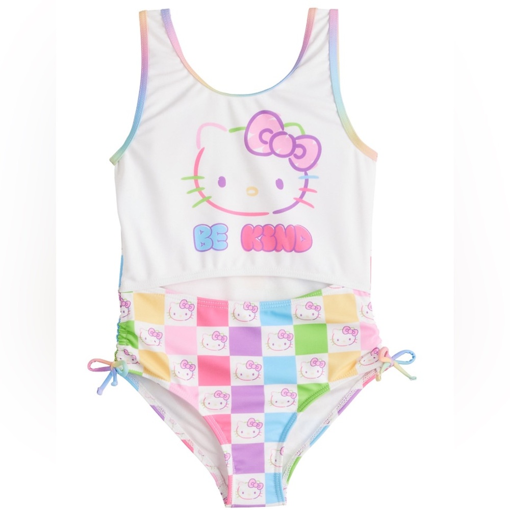 NWT Girls Hello Kitty One-Piece Swimsuit size 4